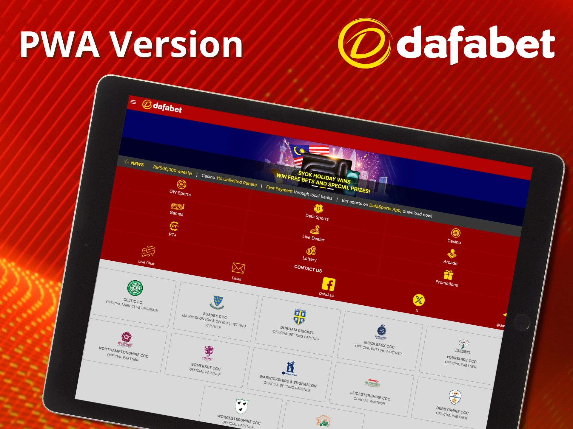 Play Dafabet smoothly with PWA version.