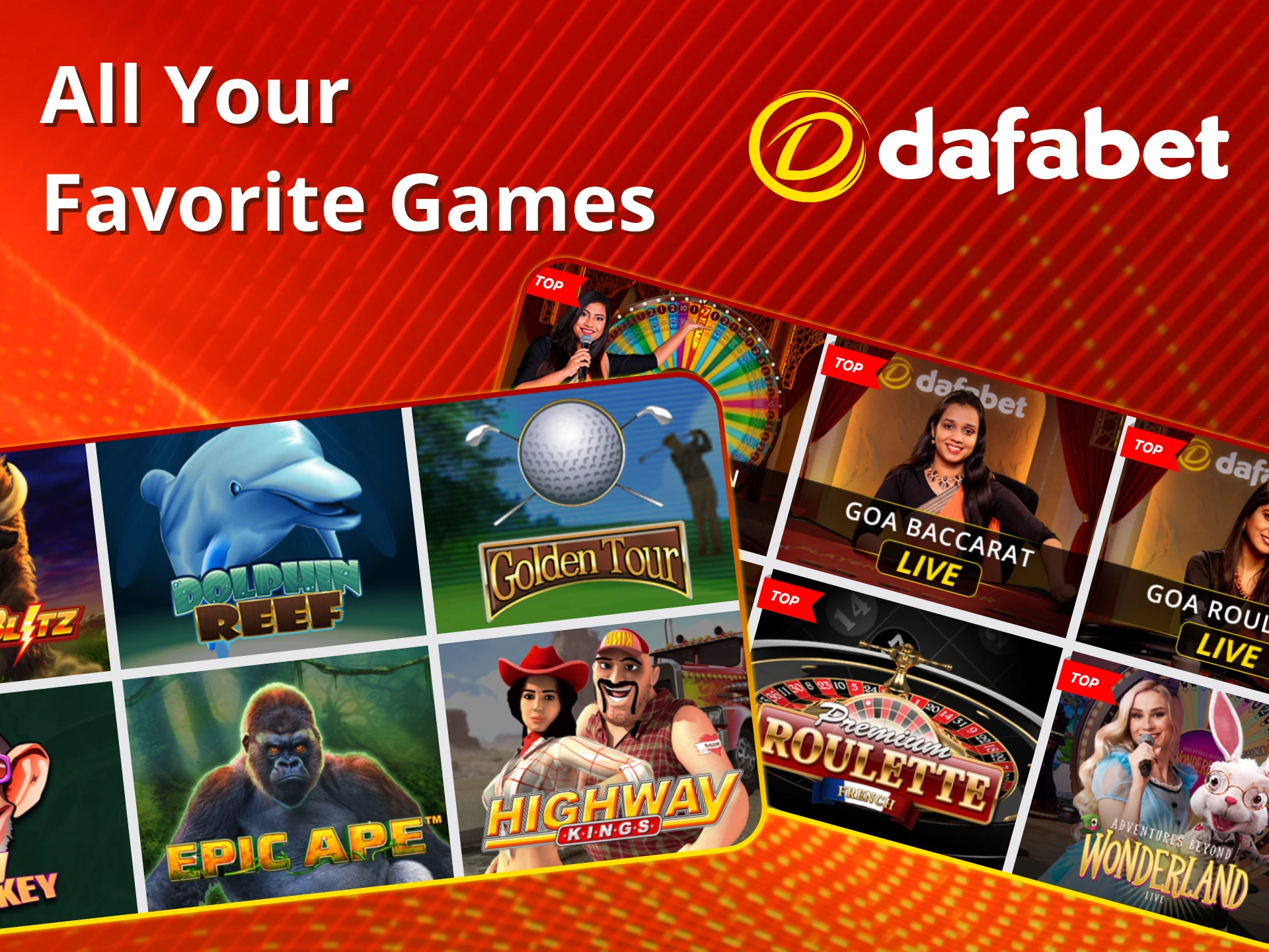 Discover your favorite slots and more at Dafabet.