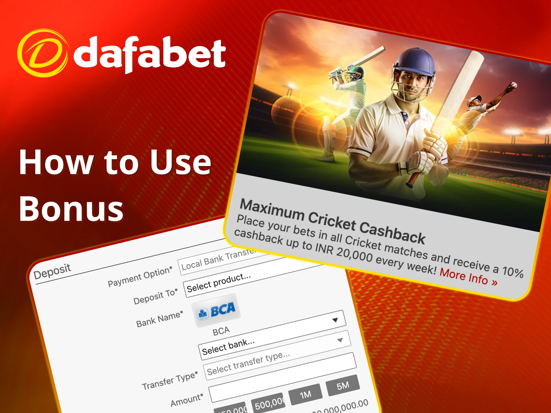 Learn to activate bonuses on Dafabet.