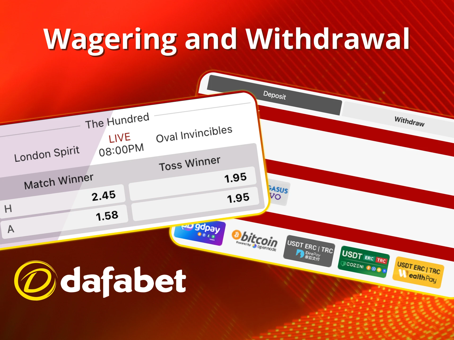 Learn withdrawal rules via Dafabet bonuses.