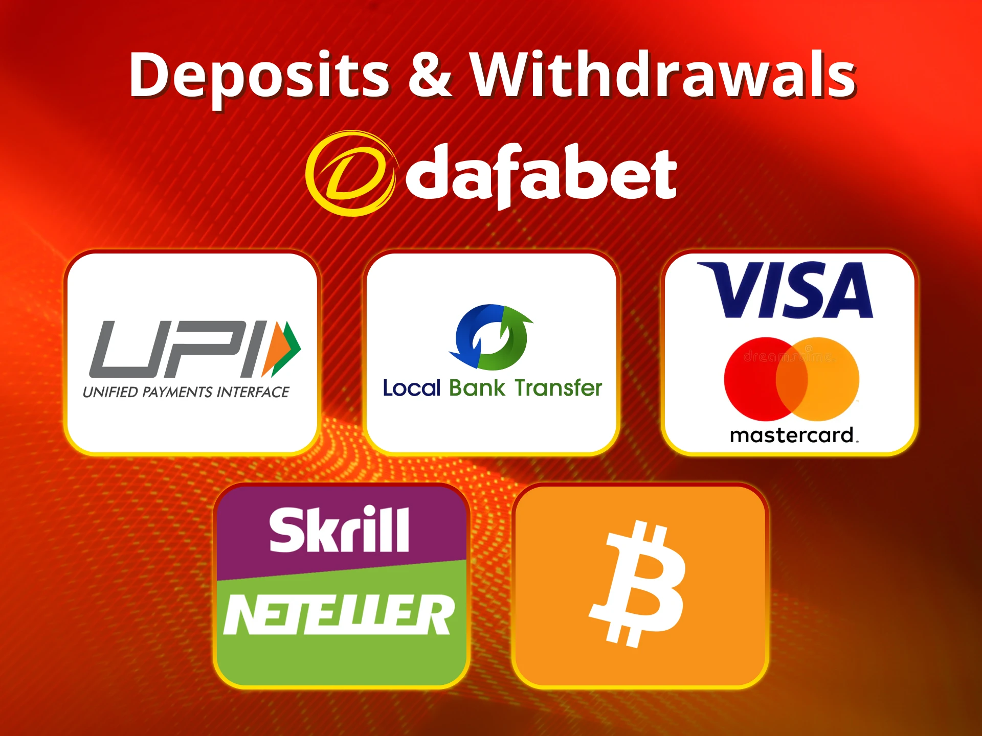Deposit and withdraw easily for football at Dafabet.