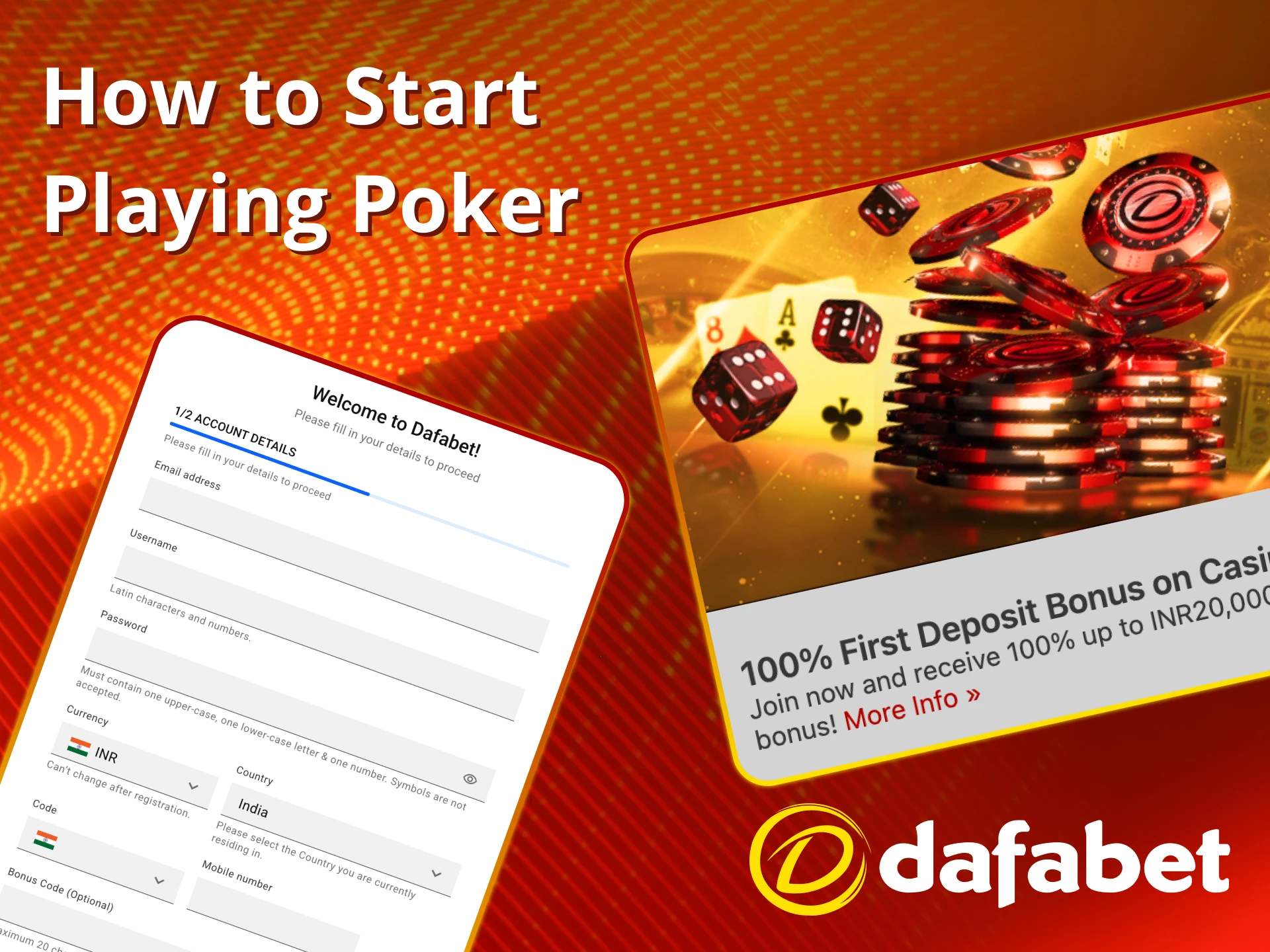 Learn how to start poker at Dafabet.