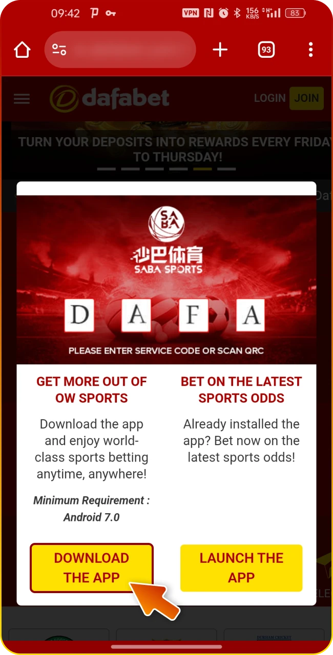 Quick Dafabet apk download for real play.
