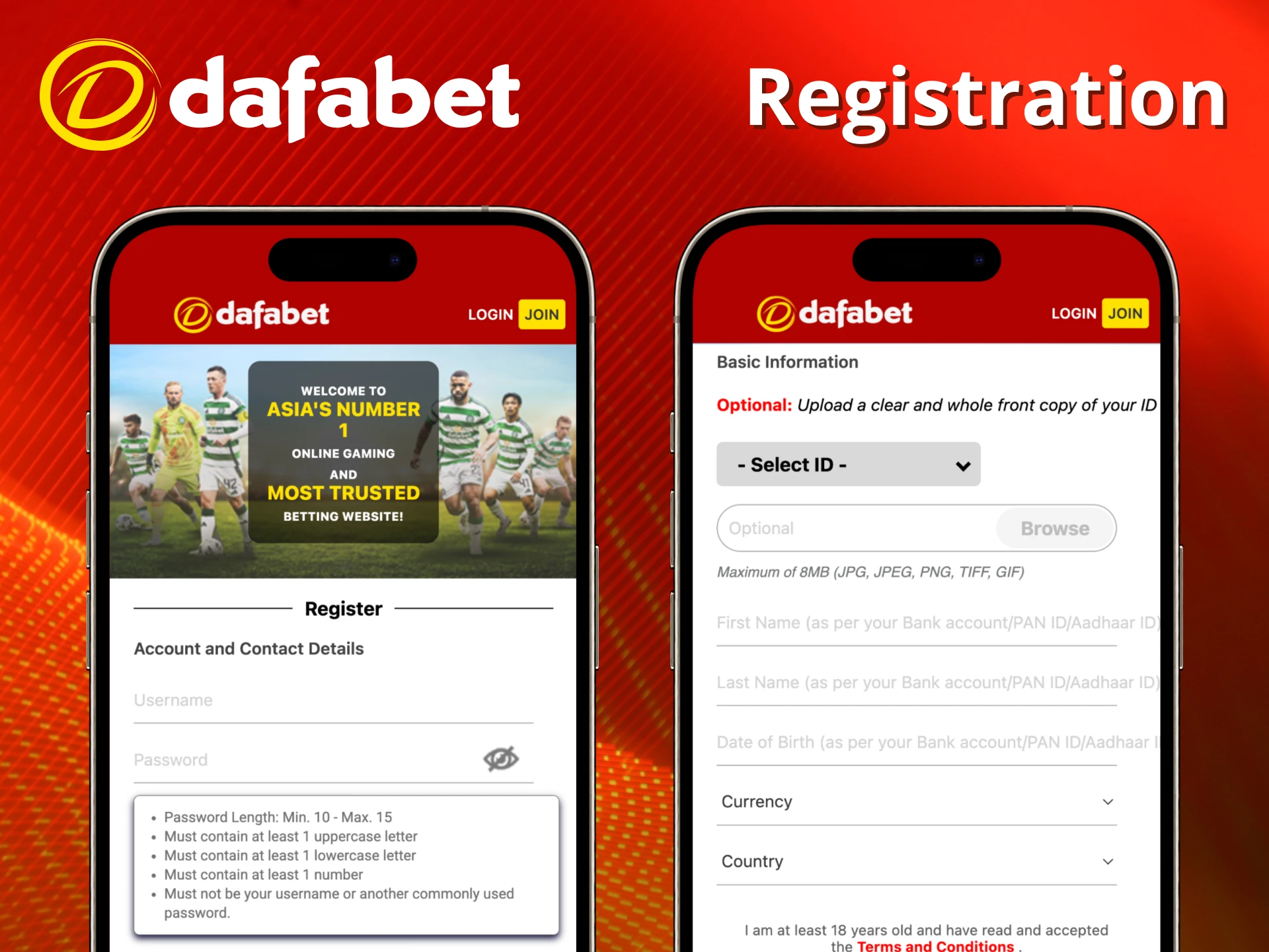 Register at Dafabet and unlock free bonuses.