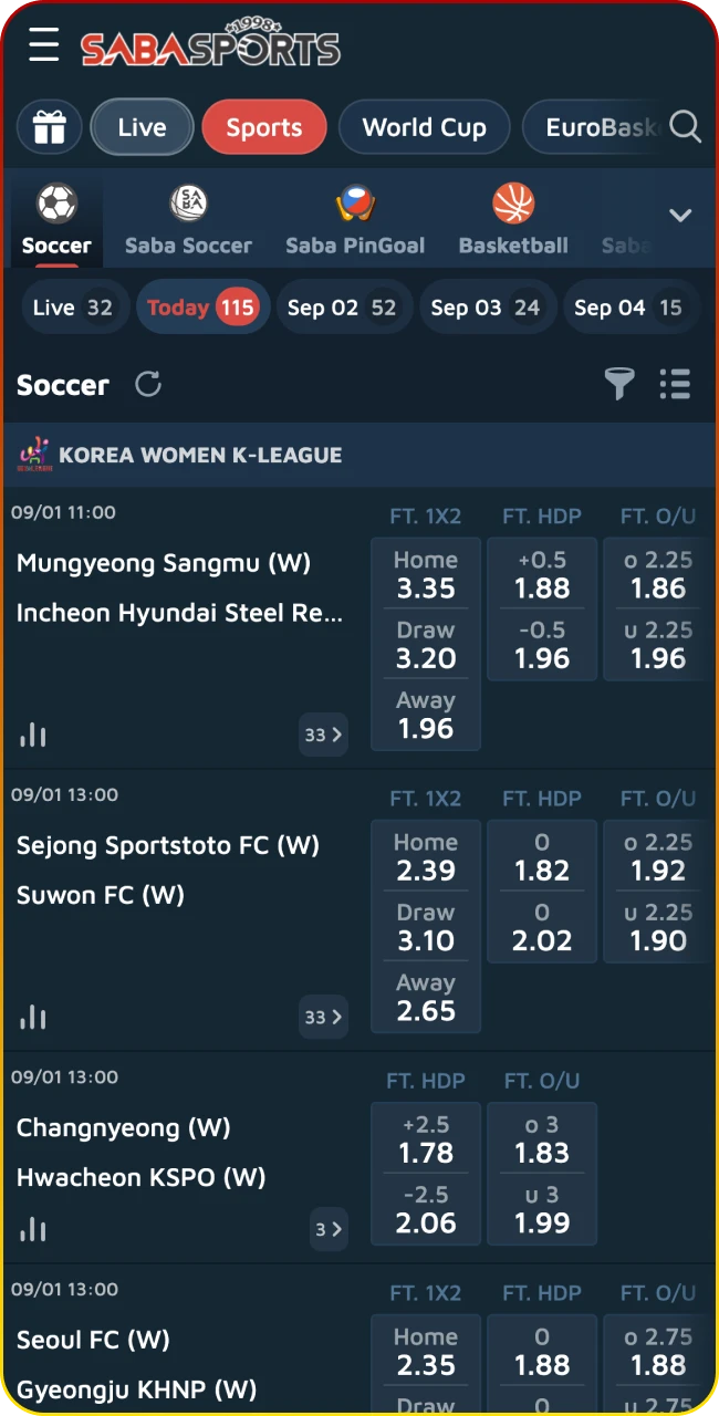 Bet smarter with Dafabet OW Sports action.